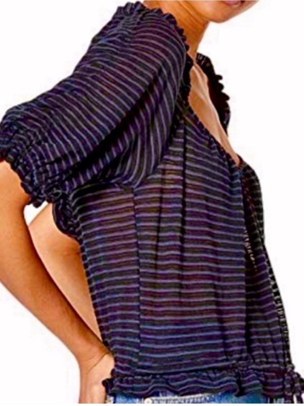 Free People Dorothy Striped Crop Top
